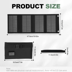 USB 40W 5V DC Foldable Solar Panel
