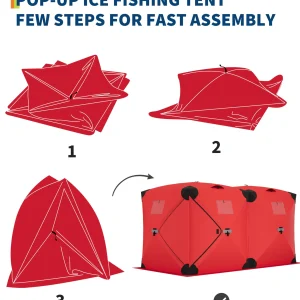 Pop Up Insulated Ice Fishing Tent 3-4 Person