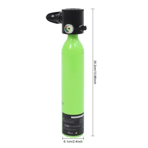 0.5L Mini Scuba Tank Diving Air Tank, Portable Underwater Breathing Apparatus for Shallow Snorkeling, Water Rescue,  with Manual Pump, Emergency Backup, Anti-Drop Strap