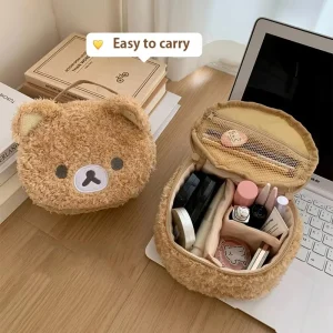 Plush Bear Makeup & Jewelry Cosmetic Bag