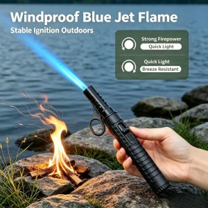 Survival Fire Starter, Adjustable Flame Refillable Butane