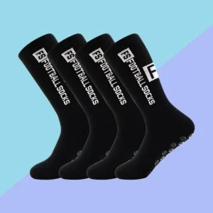 Football Grip Socks 4 Pack, Athletic Socks for Men & Women