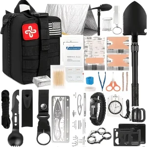 250-Piece Survival First Aid Kit with MOLLE Bag